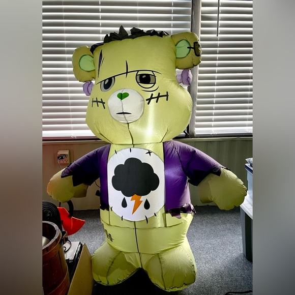 Care Bears Grumpy Bear As Frankenstein Halloween Inflatable 4.2' -  ** TESTED** - Picture 7 of 8